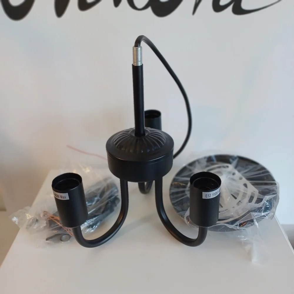 Modern Semi Flush Black Light Fixture